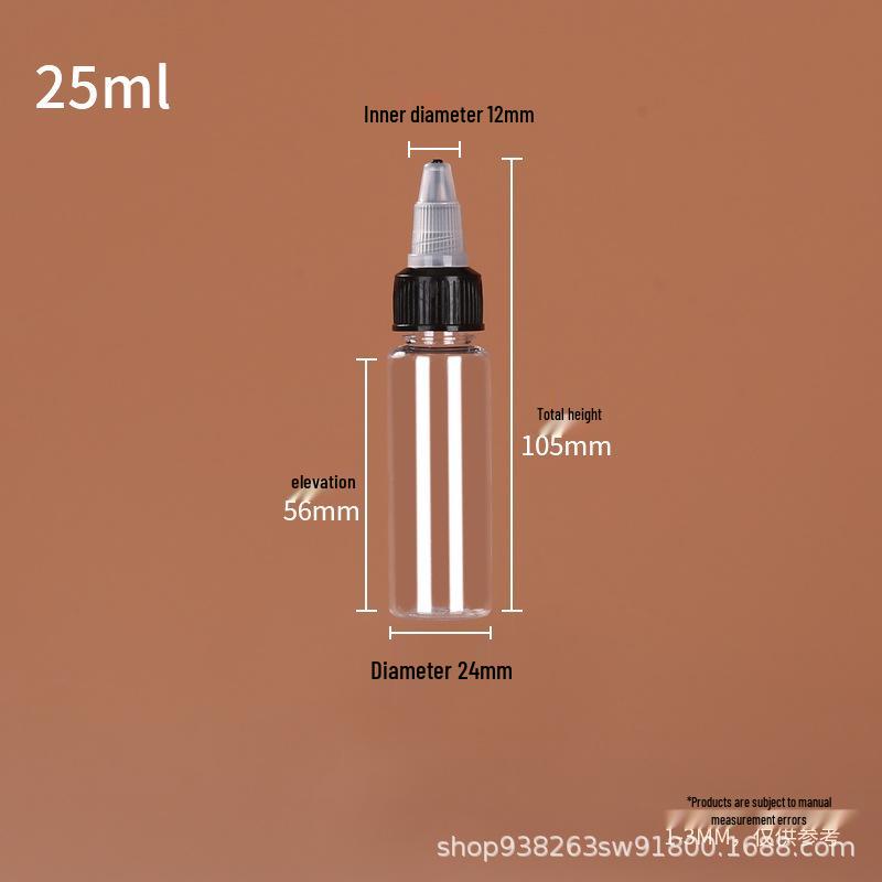 Transparent PET Squeeze Bottle with Pointed Cap - Available in 120ml, 200ml, 500ml for Lotion, Pigment, Ink, Refill or Dropper Use.