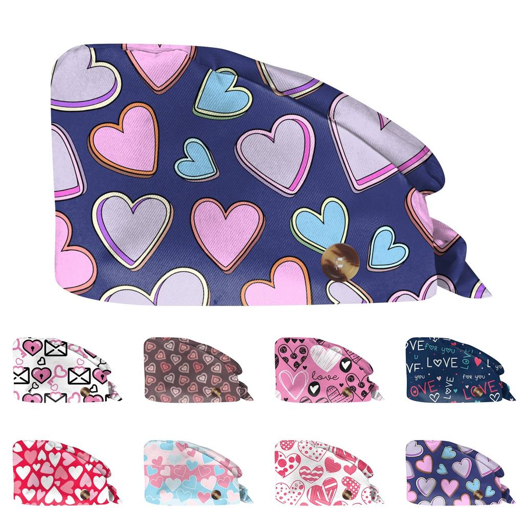 Modny Walentynkowy Nadruk Roboczy Kapelusz Casual Wash Kapelusz Torba Czapka