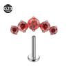 F-136 Titanium Alloy 1.0-1.2 Gauge Internally Threaded Cartilage Lip Ring Stud