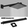 40cm Shower Extension Arm 304 Stainless Steel Wall Mounted Silver Polished Extra Arm Bathroom Bracket Bar For Rain Shower Head