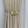2PCS Magnetic Curtain Tiebacks, Butterfly Shape Metal Curtain Ties, Anti-Oxidation Easy Disassembly Curtain Holdback for Home Decor