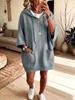 2026 Autumn Winter Women's Casual Solid Color Loose Fit Hoodie