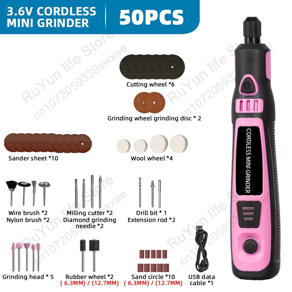 High Speed Cordless Electric Grinder Drill Set 3.6V Mini Powerful Engraving Pen Rechargeable Battery Electric Rotary Carve Tool