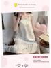 2026 Summer Women's Cartoon Padded Strappy Loose Nightgown Dress Pajamas - Sweet Outdoor Style