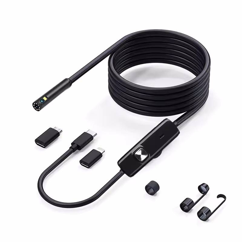 8mm 1080P Endoscope Automotive Boroscope Inspection Device Camera For Apple Iphone IOS Smart Phone Android Type C Cars Mobile