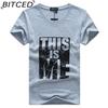 BITCED Bavlněné tričko s krátkým rukávem Pánská móda Košile s volným polovičním rukávem Košile s potiskem