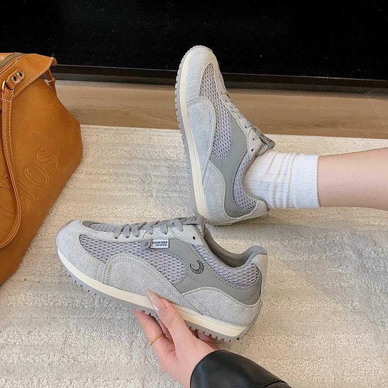 Breathable mesh German training shoes women's 2025 summer new versatile thick-soled inner height increase lightweight leisure sports Forrest Gump sh