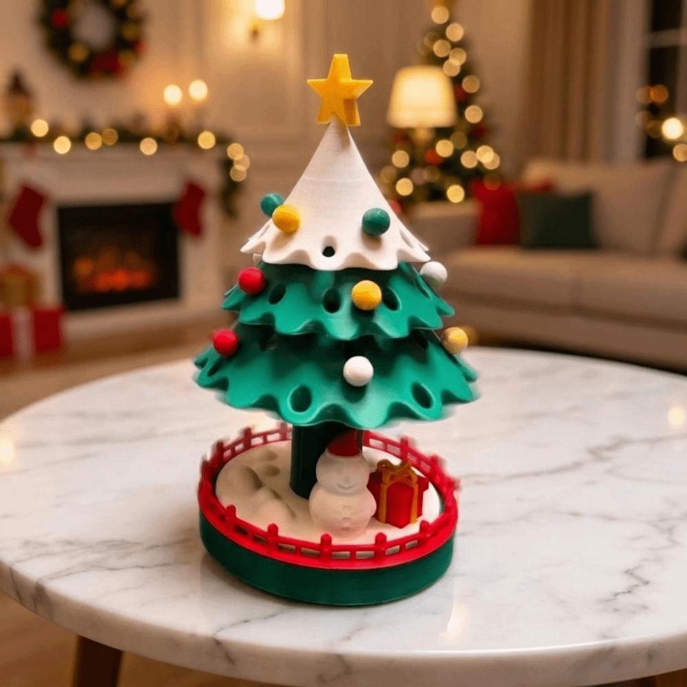 3D Printed 3D Printed Dancing Christmas Tree Detachable Christmas Tree Stress Relief Toy Bedroom