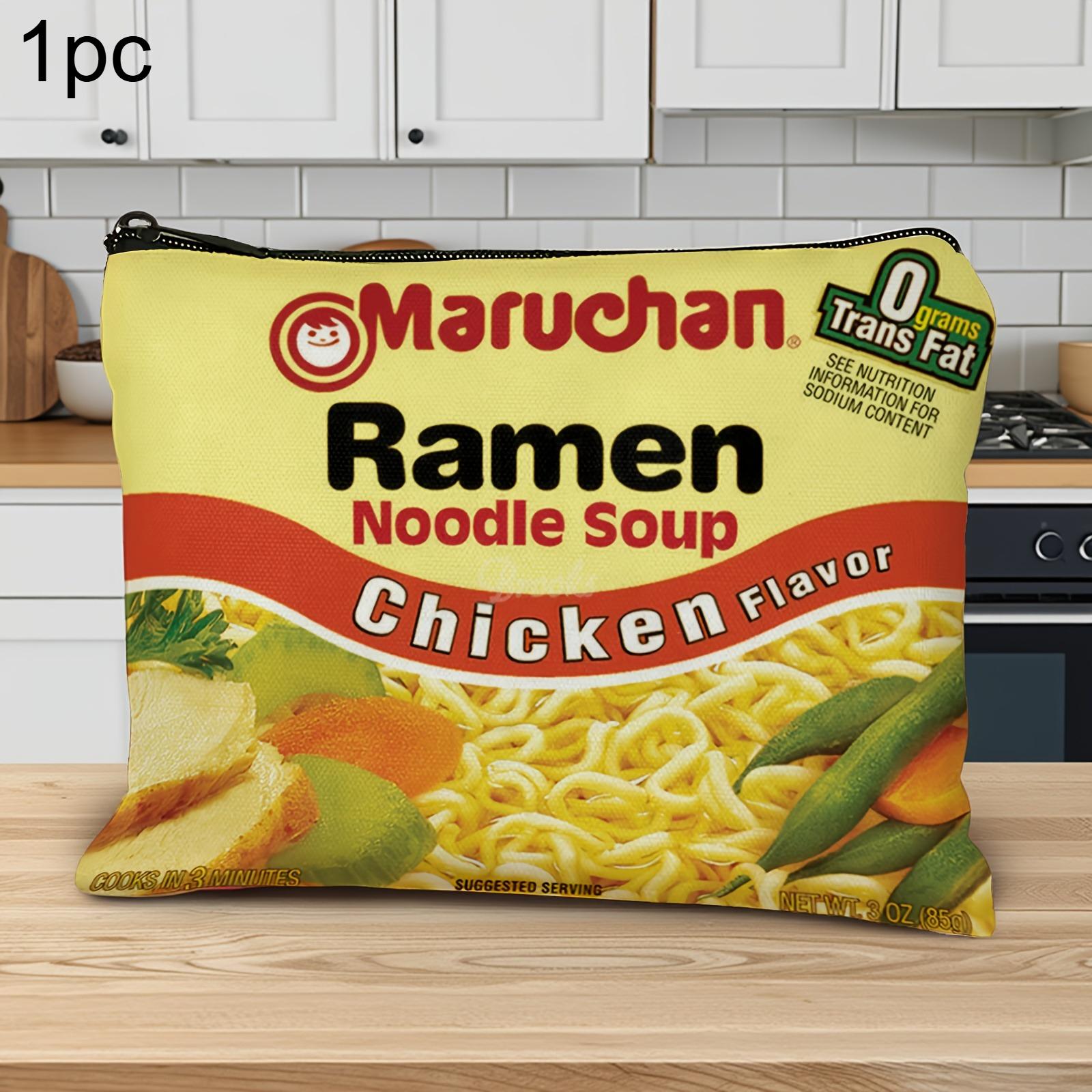 1 шт. Суп с лапшой Maruchan Ramen со вкусом курицы Быстрорастворимая лапша Закусочный пакетик Забавный органайзер для макияжа и туалетных принадлежностей для мужчин и женщин