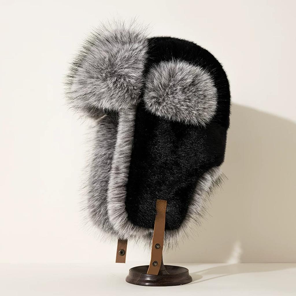 Imitation Fur Plush Lei Feng Hat Children Winter Thickened Warm Ear Hat Outdoor Cycling Cold Hat