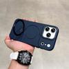 Rotating Bracket Phone Case For iPhone 17 16 15 14 13 Pro Max Luxury Liquid Silicone For Magsafe Magnetic Metal Cover