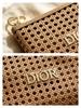 Dior Pletená síťovaná kosmetická taštička Velká kapacita 23×16 cm Zlatý zip Kosmetická taška Cestovní Dámská Denní úložná taštička
