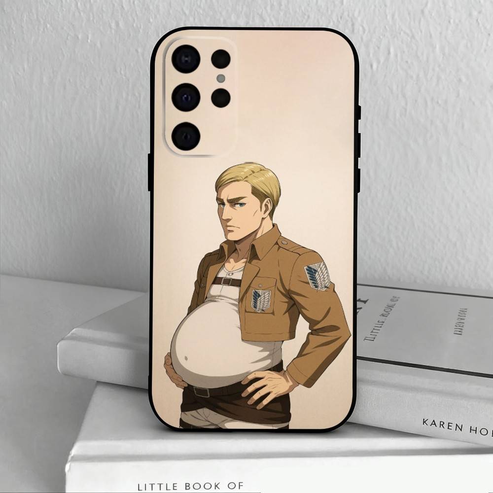

A-anime E-Erwin S-Smiths-S Phone Case For Samsung S25,24,23,22,30,21,10,9,Ultra,Plus,Lite,FE,4,5 G Soft Black Case Samsung S23ULTRA5G