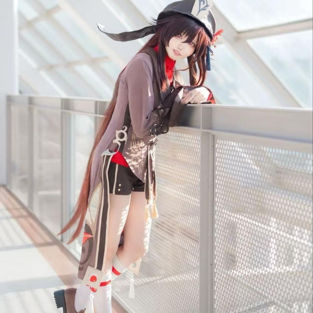 Impact Hutao Cosplay Costume Buty Jednolita Peruka Chiński Styl Halloween Kostiumy dla Kobiet Gra Hu Tao