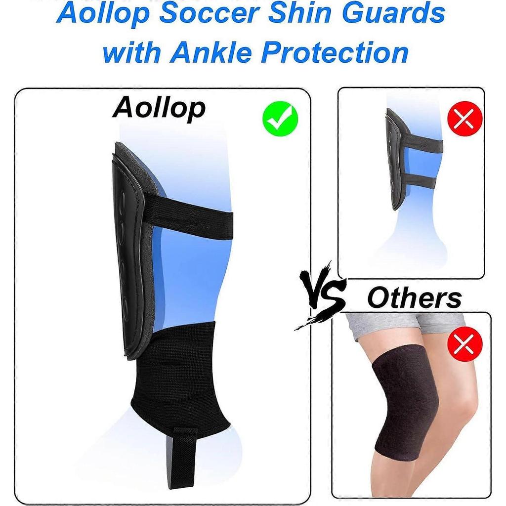 Soccer Shin Guards for Kids - Shin Guards Soccer Youth Non-Slip Shin Pads Ankle Support Football Training Equipment for Boys and Girls
