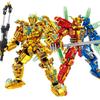 3in1 Warrior Mechanical Golden X Titans Mechas Chariot Dragons sesong 15 Byggeklosser Klassiske modellsett Murstein Barnesett