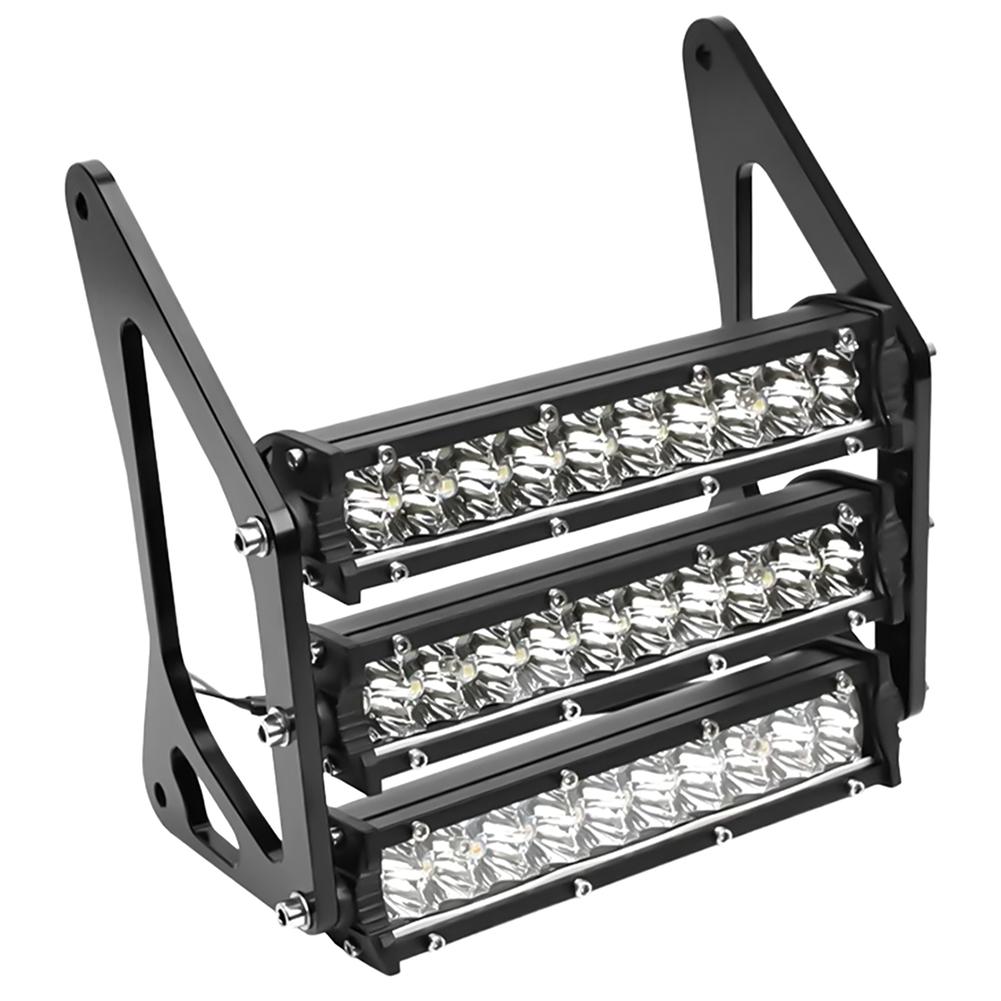 

12 В светодиодная фара для мотоцикла, трехслойный кронштейн для передней вилки, водонепроницаемый IP67, совместим с Grom MSX125 2013-2016 чёрный