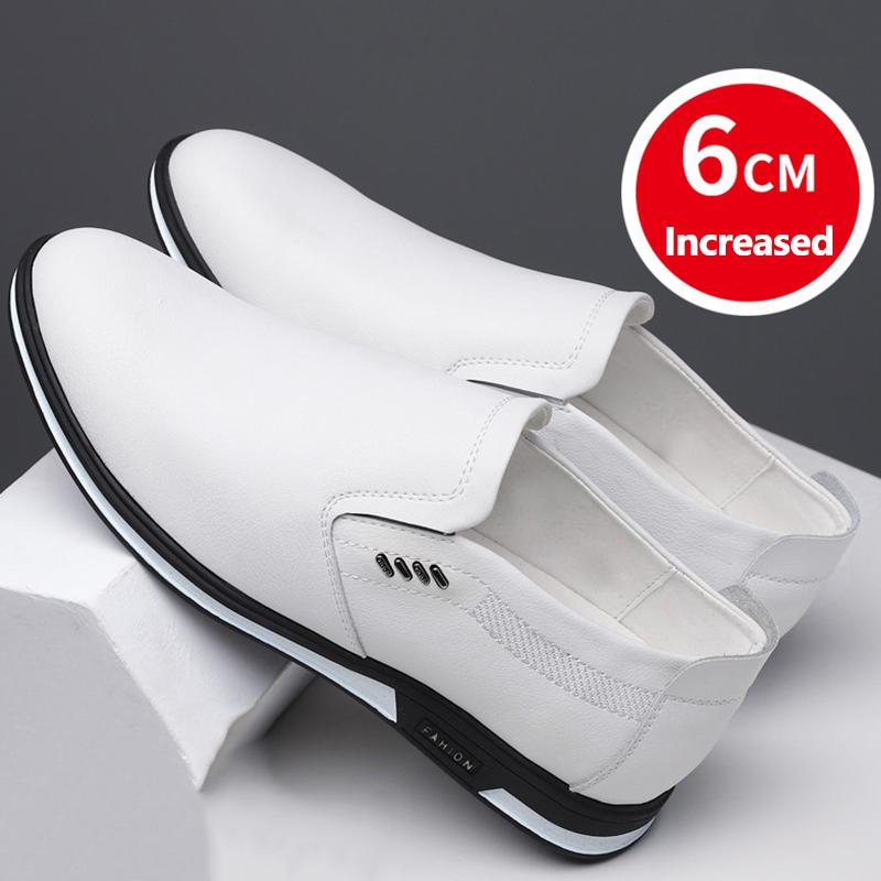 New Men's Dress Shoes Sneakers Heightening Shoes 6CM Height Increase Shoes Leather Shoes Man Daily Life Height Increasing Shoes
