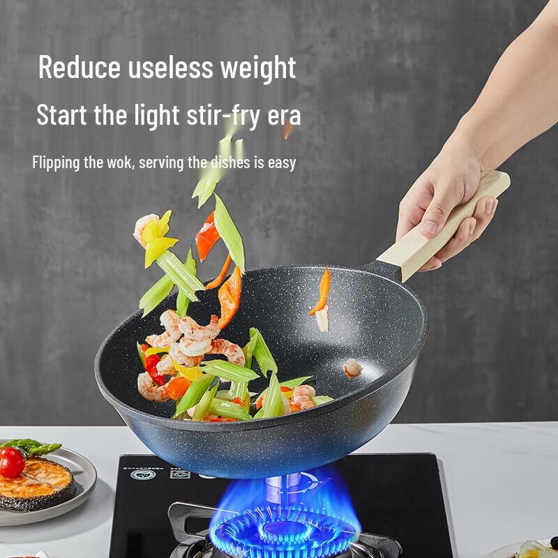 COOKER KING Obsidian Maifan Stone Non-stick Wok