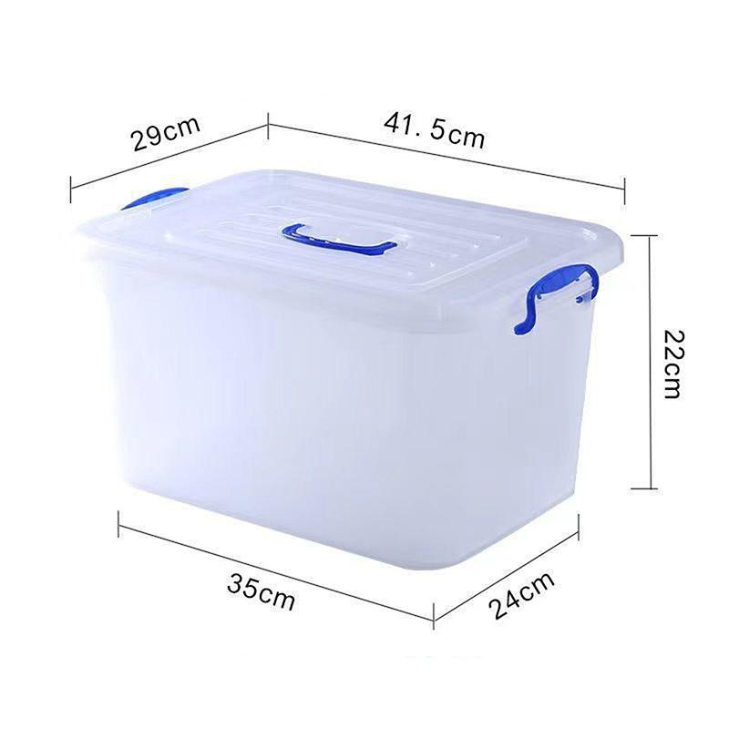 Portable Thick Transparent Storage Box Plastic Box With Lid Storage Box Toy Clothes Snack Sundries Storage Case