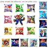 Super Mario Pillow Cover Mario-themed Short Plush Cushion Cover For Car Living Room Décor 45*45cm