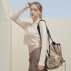 Duran Ribbed Finger Hole Crop T-Shirt Dtf3W-4120 3Colors
