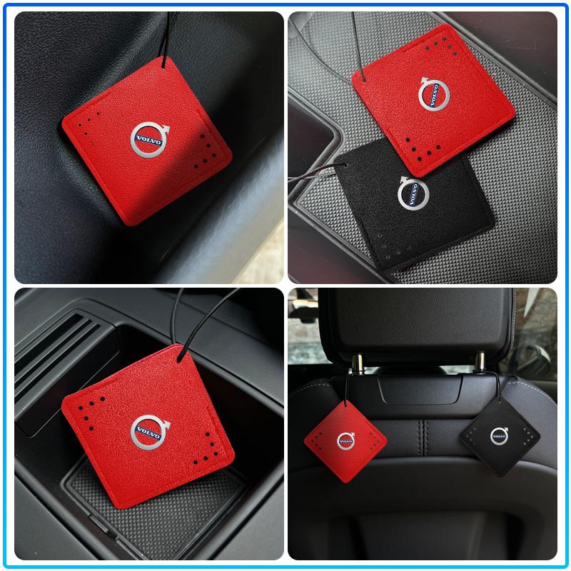 Car Aromatherapy Diffuser Necklace Fresh Air Suede Pendant 6 Scents For Volvo XC90 XC60 XC70 XC40 V90 V60 V40 C70 C30 S80
