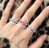 PANJBJ 925 Silver Golden Flower Rings For Women Drip Glaze Plant Irregular Adjustable Sweet Jewelry Gift