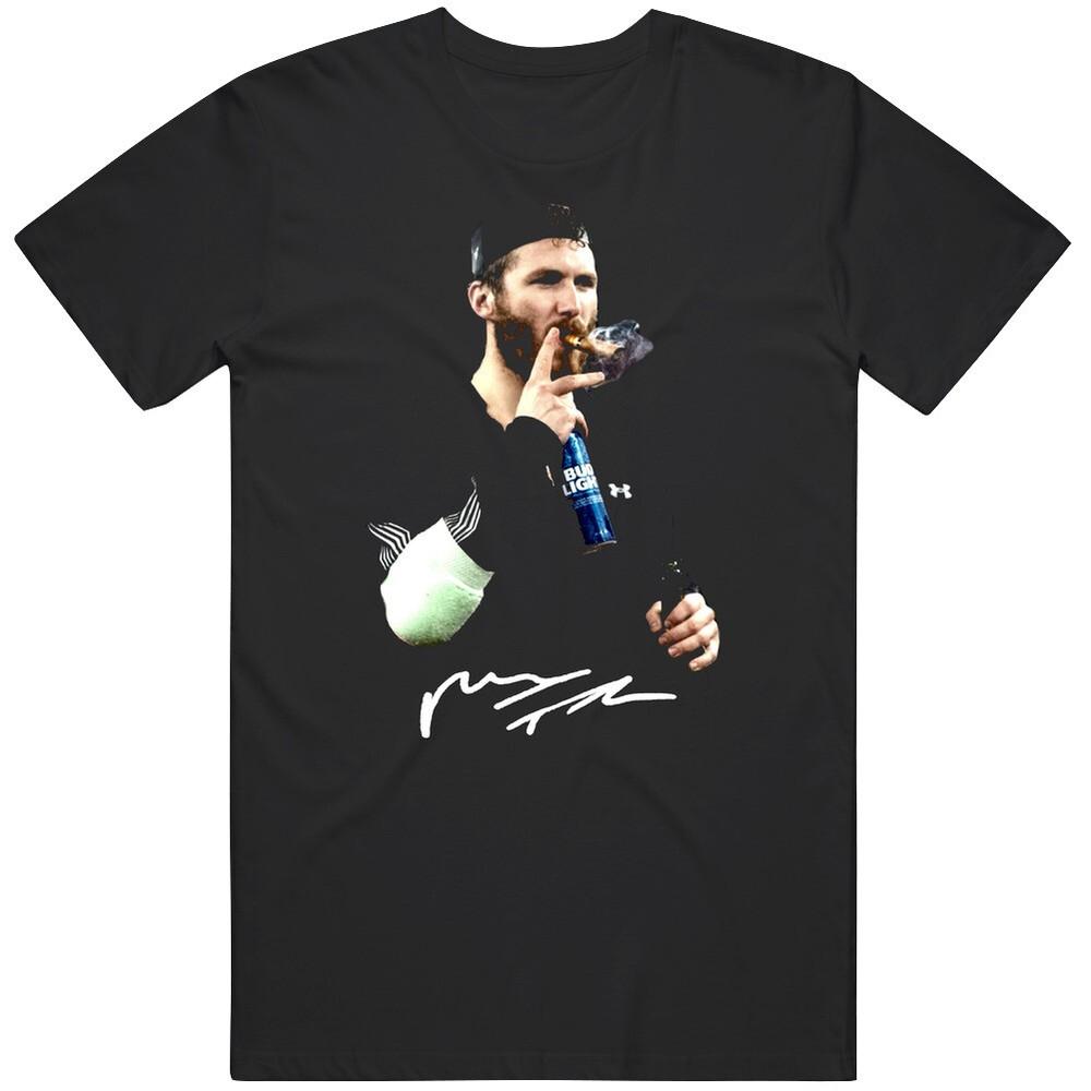 

Matthew Tkachuk Cigar Celly Signature Cool Gift Idea T Shirt 4XL