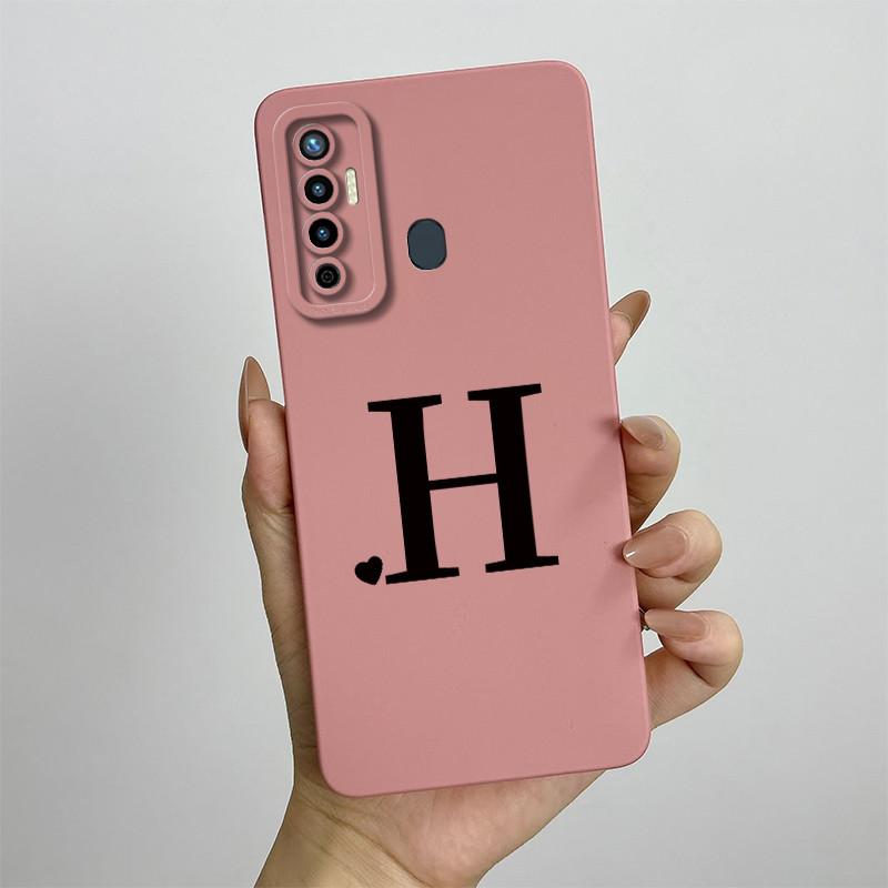Funda for Tecno Camon 17 Case 4GB/6GB 128GB 6.6” Cute Letters Soft TPU Shockproof Liquid Silicone Phone Cover For Tecno Camon 17