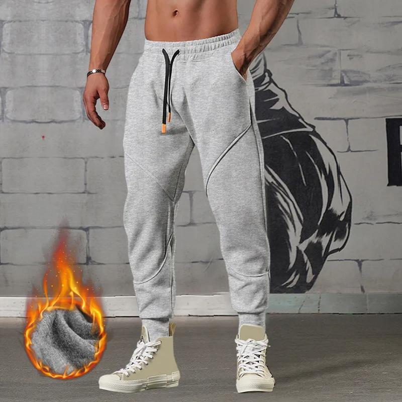 الرجال فضفاض الرباط قيعان السراويل المستقيمة أقدام مجمعة الرجال بانت Sweatpants بلون