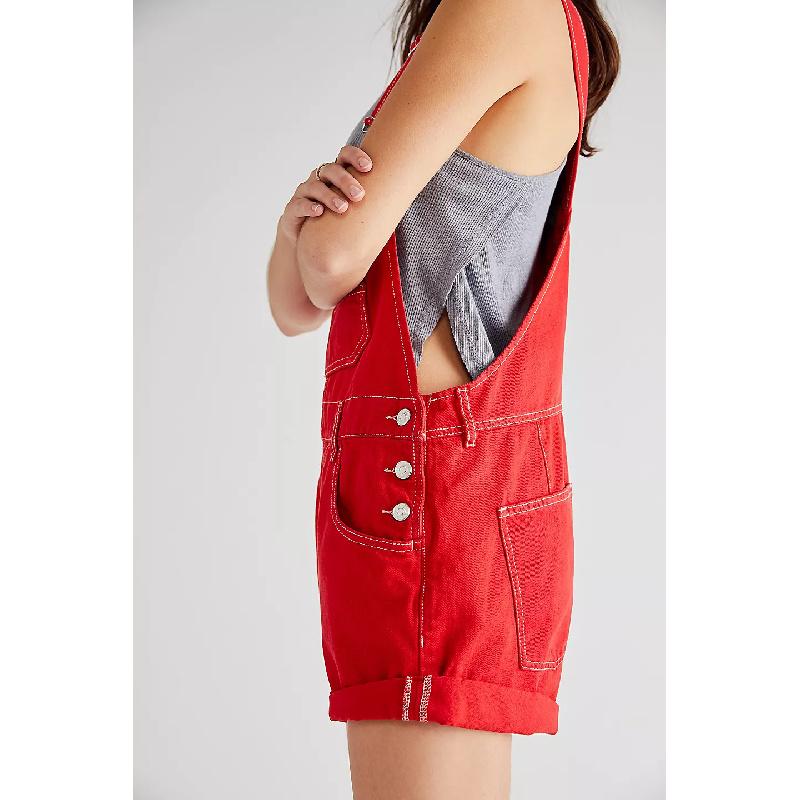 2026 New Loose Multi-Pocket Overalls Shorts Fashionable Casual Denim Pants for Women