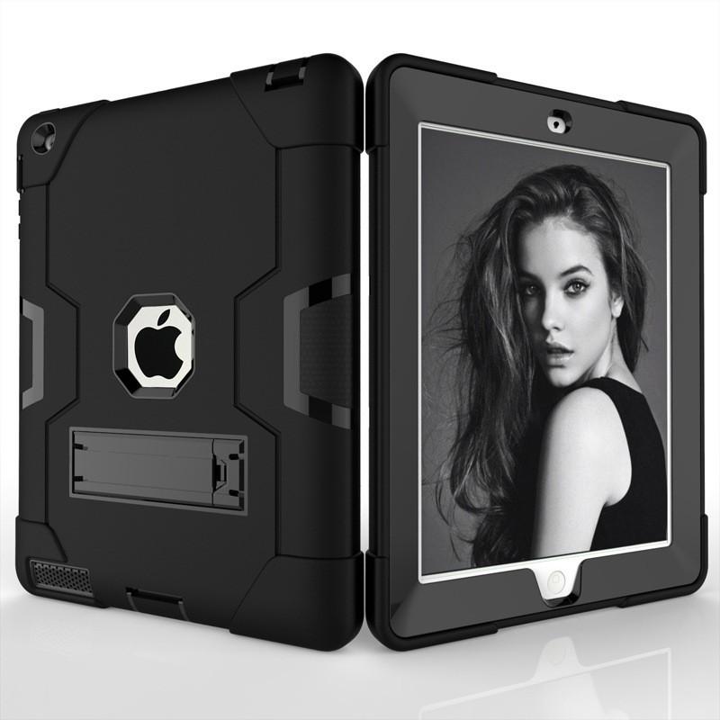 Slim Shockproof Silicone Case With Kickstand IPad Pro 11 Inch 2020 Dual-Tone Design Anti-Slip Cover