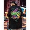 European and American Street Fashion Label Oversized Men's T-shirt Hiphop Printed Short Sleeved Men's Loose Street Dance Hip-hop