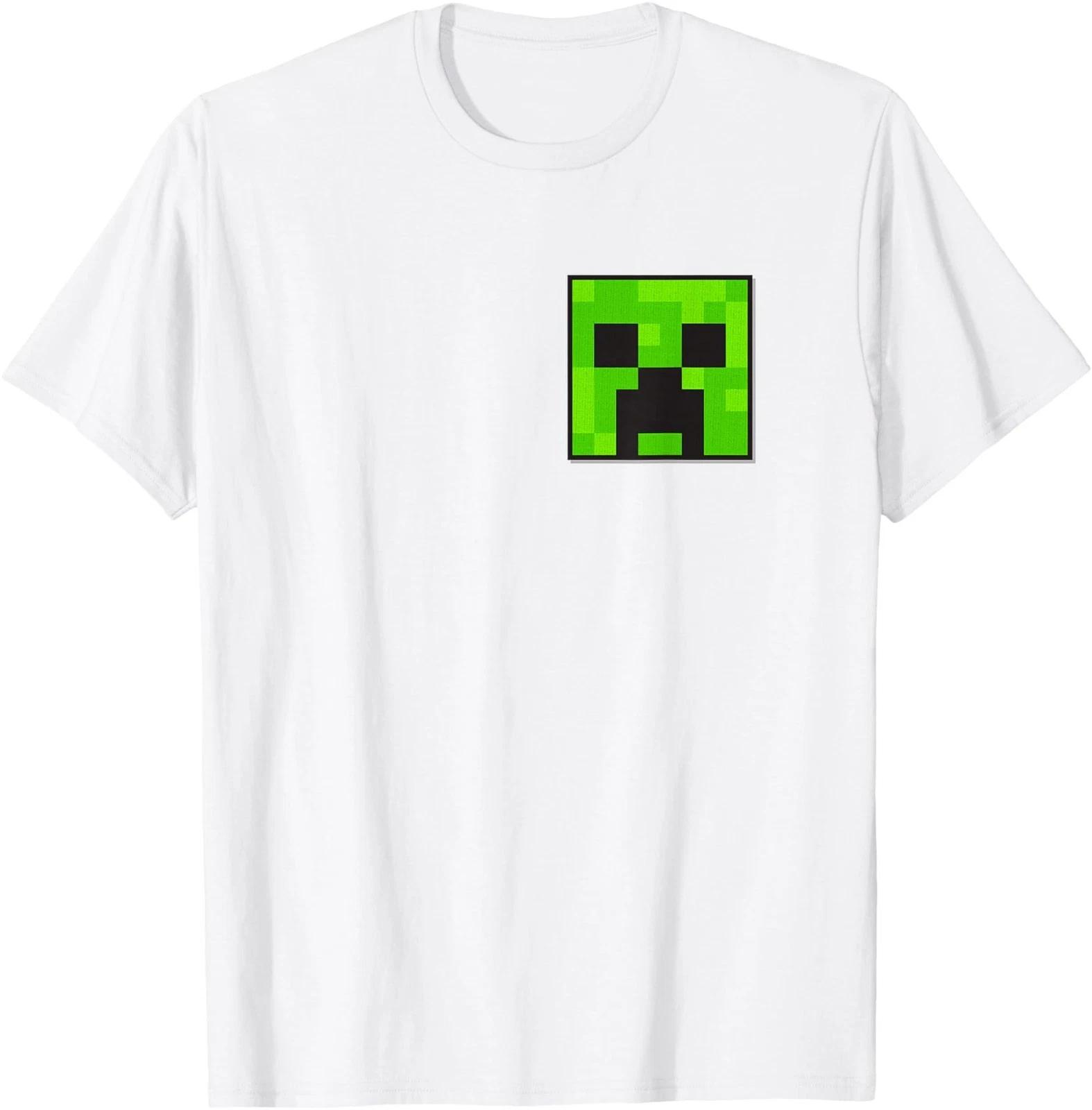 Minecraft Creeper Face Pixel Art T-Shirt M