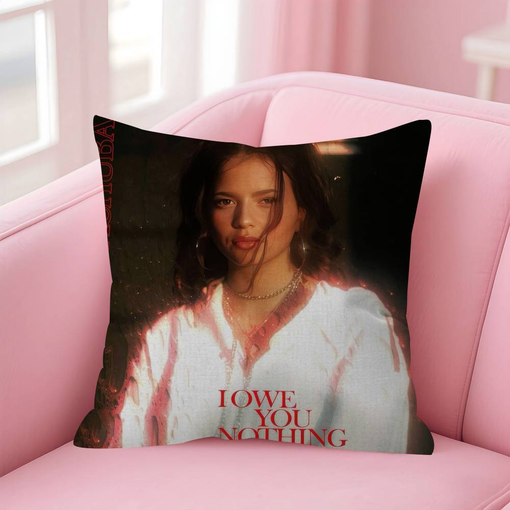 Singer Nina C-Chuba Double-Sided Printed Pillow Cover Short Plush Suitable Living Rooms Bedrooms Sofas Throw Cushion Cover