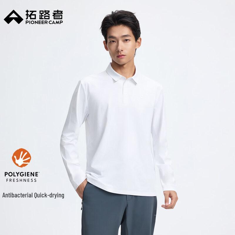 Pioneer Camp Men's City Commute Quick-Dry Long Sleeve Polo Shirt