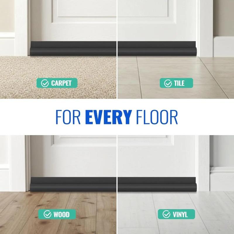 Adjustable Door Bottom Seal Strip Weatherstrip Under Door Draft Stopper Anti-Cold One Side Gap Blocker Foam Weather Strip Adjust
