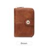 Short Women's Wallet, Retro Multi-card, Two-fold Zipper Card Bag, Coin Change Bag.