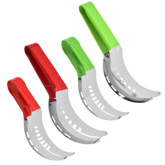 Watermelon Slicer Food Grade 304 Stainless Steel Anti-slip Plastic Handle Safe Quick Cut Fruit Melon Cutter Slicing Cutting Tool Kitchen Gadgets