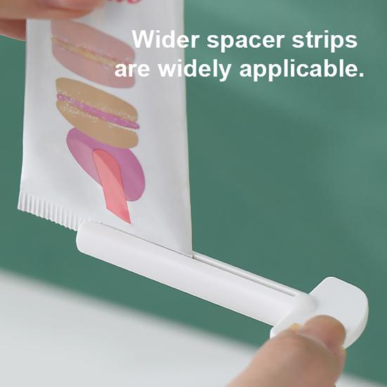 Toothpaste Squeezer Wall Mount Toothpaste Tube Holder No Drill Adhesive Clamp Organizer for Bathroom Countertop