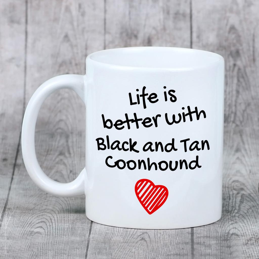 Black and Tan Coonhound I - Cup with a Dog, Cup with a Photo, Personalized Gift from the Art-Dog Brand