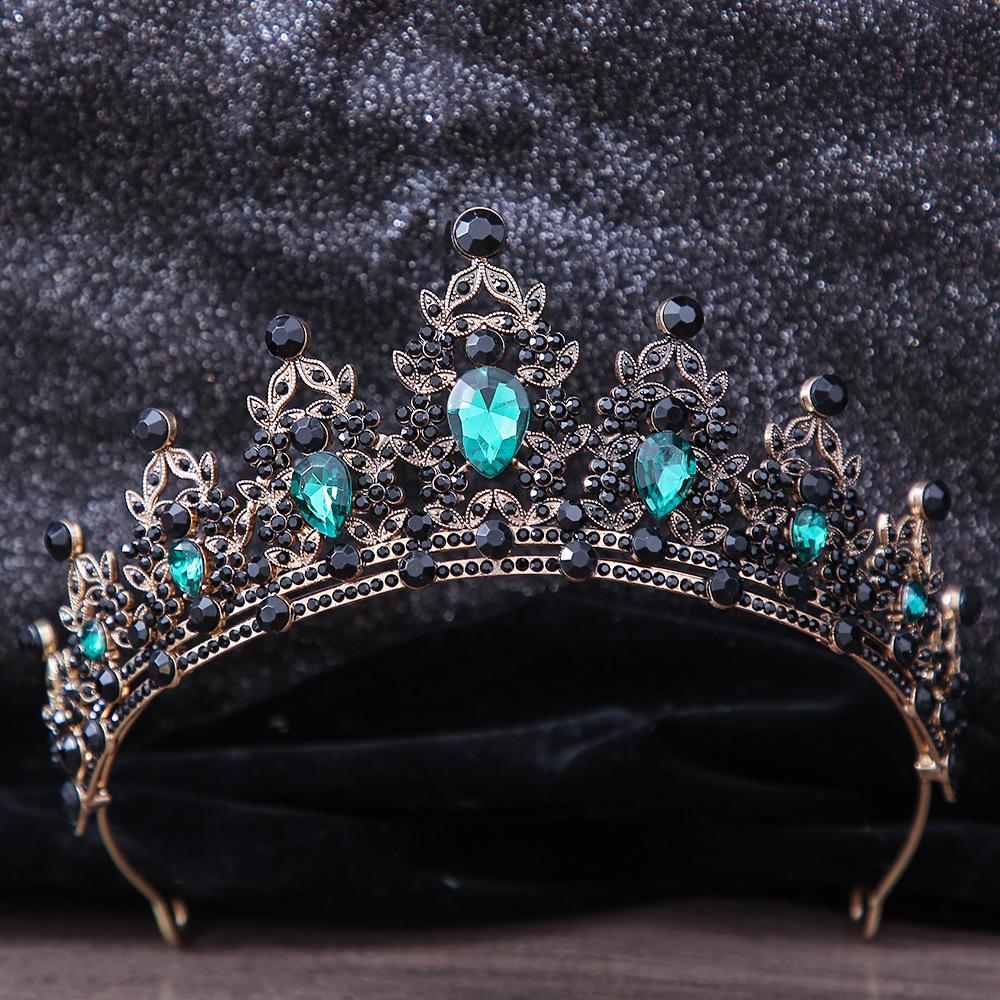 DIEZI Luxury Elegant AB Crystal Crown Hair Accessories Tiara For Women Party Red Purple Rhinestone Bridal Crown New Hair Zircon