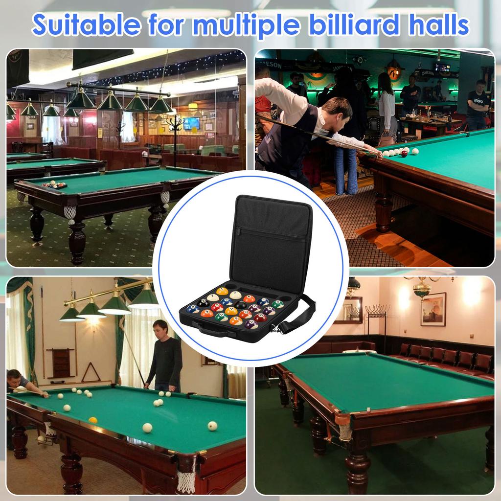 22 Grids Billiard Balls Bag Travel Pool Ball Storage Box Sponge Padded Waterproof Portable SnookerBilliard Organizer Accessories