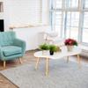 Small Coffee Table, Mid Century Modern Tea Table, Living Room Center Minimalist Display Coffee Table with Cloud