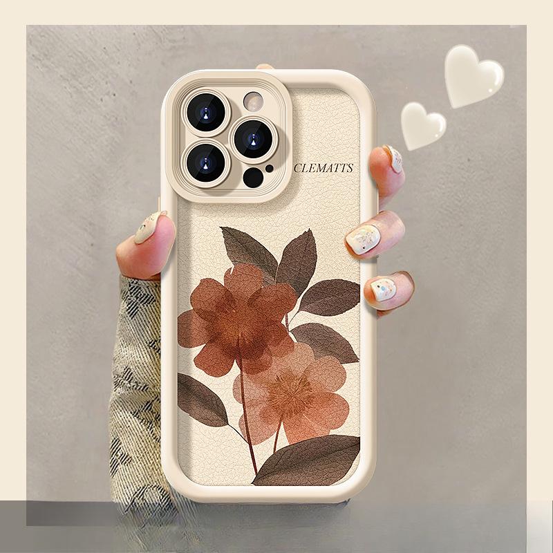 Oil Painting and Watercolor Flower Lash Suitable for Apple 16PRO Phone Case 15/14 Plus Silicone Anti-drop 13 Women