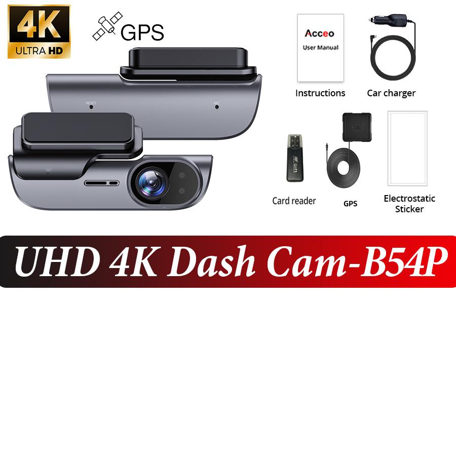 

E-ACE UHD 4K Встроенный WIFI Видеорегистратор Поддержка GPS G-сенсор Ночное видение Видеорегистратор Черный ящик Автомобильный видеорегистратор Опциональная 24-часовая парковка With 32GB Card