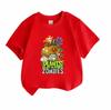 Kids Boys Girls 100% Cotton Crew Neck Short Sleeve T-Shirt, Funny Plants Zombies Cartoon Print Casual Soft Tee for Children Daily Outdoor Wear
