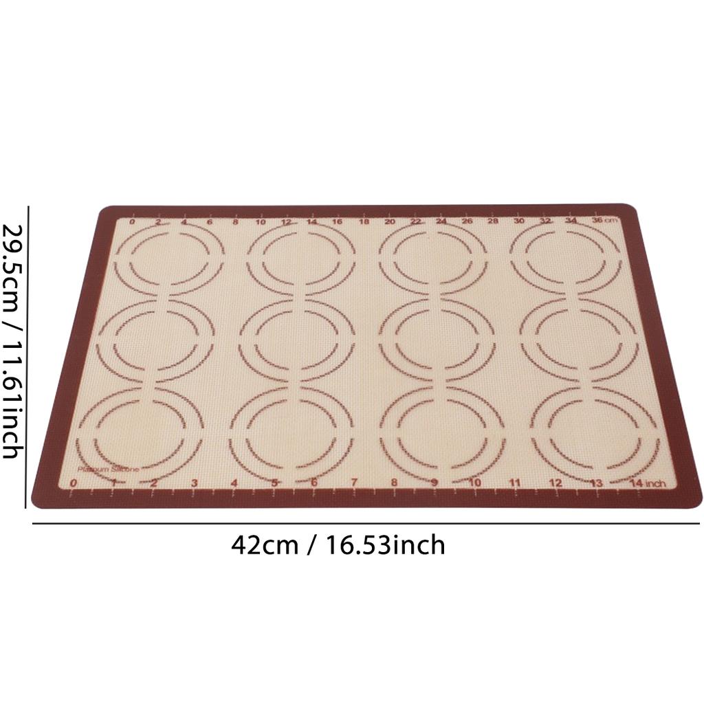 Bakmattor i silikon, 4 storlekar, Återanvändbar halkfri non-stick ugnslinerark, Stor bakmatta, för pizza, macaroner, kakor, tårta