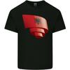 Curled Albania Flag Albanian Day Football Unisexs Light Cotton Tshirt